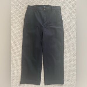 J Crew Factory Black Wide Leg Cotton pants Size 10